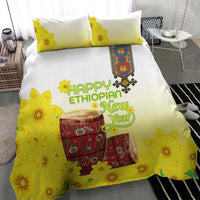 Ethiopian Enkutatash Bedding Set Kebero Drum With Adey Abeba Flower - Wonder Print Shop
