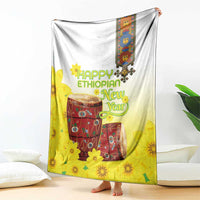 Ethiopian Enkutatash Blanket Kebero Drum With Adey Abeba Flower - Wonder Print Shop