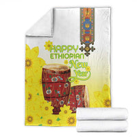 Ethiopian Enkutatash Blanket Kebero Drum With Adey Abeba Flower - Wonder Print Shop