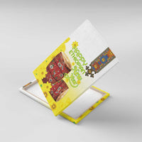 Ethiopian Enkutatash Canvas Wall Art Kebero Drum With Adey Abeba Flower - Wonder Print Shop