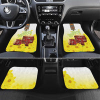 Ethiopian Enkutatash Car Mats Kebero Drum With Adey Abeba Flower - Wonder Print Shop