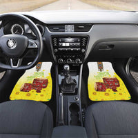 Ethiopian Enkutatash Car Mats Kebero Drum With Adey Abeba Flower - Wonder Print Shop