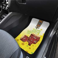 Ethiopian Enkutatash Car Mats Kebero Drum With Adey Abeba Flower - Wonder Print Shop