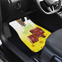Ethiopian Enkutatash Car Mats Kebero Drum With Adey Abeba Flower - Wonder Print Shop