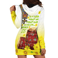Ethiopian Enkutatash Hoodie Dress Kebero Drum With Adey Abeba Flower - Wonder Print Shop