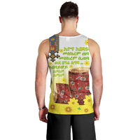 Ethiopian Enkutatash Men Tank Top Kebero Drum With Adey Abeba Flower - Wonder Print Shop