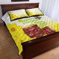 Ethiopian Enkutatash Quilt Bed Set Kebero Drum With Adey Abeba Flower - Wonder Print Shop