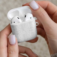 Nigeria Osun-Osogbo Festival AirPods Case White Lily Lei With Yoruba Pattern - Wonder Print Shop