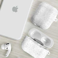 Nigeria Osun-Osogbo Festival AirPods Case White Lily Lei With Yoruba Pattern - Wonder Print Shop