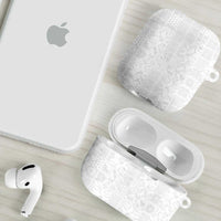 Nigeria Osun-Osogbo Festival AirPods Case White Lily Lei With Yoruba Pattern - Wonder Print Shop