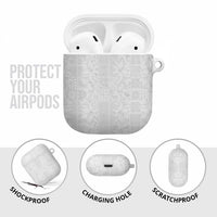 Nigeria Osun-Osogbo Festival AirPods Case White Lily Lei With Yoruba Pattern - Wonder Print Shop