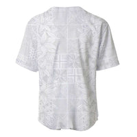 Nigeria Osun-Osogbo Festival Baseball Jersey White Lily Lei With Yoruba Pattern - Wonder Print Shop