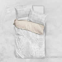 Nigeria Osun-Osogbo Festival Bedding Set White Lily Lei With Yoruba Pattern - Wonder Print Shop