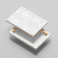 Nigeria Osun-Osogbo Festival Canvas Wall Art White Lily Lei With Yoruba Pattern - Wonder Print Shop