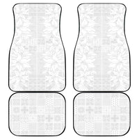 Nigeria Osun-Osogbo Festival Car Mats White Lily Lei With Yoruba Pattern - Wonder Print Shop