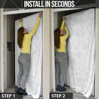 Nigeria Osun-Osogbo Festival Door Cover White Lily Lei With Yoruba Pattern - Wonder Print Shop