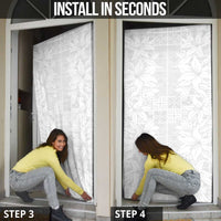 Nigeria Osun-Osogbo Festival Door Cover White Lily Lei With Yoruba Pattern - Wonder Print Shop