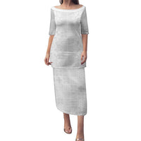 Nigeria Osun-Osogbo Festival Family Matching Puletasi and Hawaiian Shirt White Lily Lei With Yoruba Pattern - Wonder Print Shop