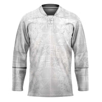 Nigeria Osun-Osogbo Festival Hockey Jersey White Lily Lei With Yoruba Pattern - Wonder Print Shop