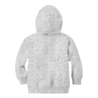 Nigeria Osun-Osogbo Festival Kid Hoodie White Lily Lei With Yoruba Pattern - Wonder Print Shop