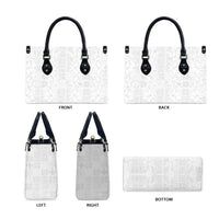 Nigeria Osun-Osogbo Festival Leather Bag White Lily Lei With Yoruba Pattern - Wonder Print Shop