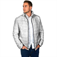 Nigeria Osun-Osogbo Festival Padded Jacket White Lily Lei With Yoruba Pattern - Wonder Print Shop