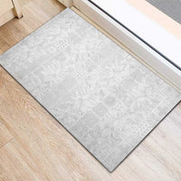 Nigeria Osun-Osogbo Festival Rubber Doormat White Lily Lei With Yoruba Pattern - Wonder Print Shop