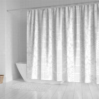 Nigeria Osun-Osogbo Festival Shower Curtain White Lily Lei With Yoruba Pattern - Wonder Print Shop