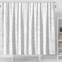 Nigeria Osun-Osogbo Festival Shower Curtain White Lily Lei With Yoruba Pattern - Wonder Print Shop