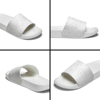 Nigeria Osun-Osogbo Festival Slide Sandals White Lily Lei With Yoruba Pattern - Wonder Print Shop