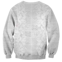 Nigeria Osun-Osogbo Festival Sweatshirt White Lily Lei With Yoruba Pattern - Wonder Print Shop