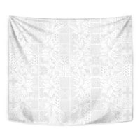 Nigeria Osun-Osogbo Festival Tapestry White Lily Lei With Yoruba Pattern - Wonder Print Shop