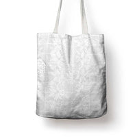 Nigeria Osun-Osogbo Festival Tote Bag White Lily Lei With Yoruba Pattern - Wonder Print Shop