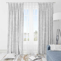 Nigeria Osun-Osogbo Festival Window Curtain White Lily Lei With Yoruba Pattern - Wonder Print Shop