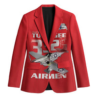 Tuskegee Red Tails Airmen Blazer P-51 Mustang 332nd Fighter Group - Red - Wonder Print Shop