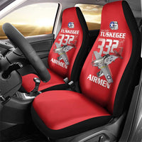 Tuskegee Red Tails Airmen Car Seat Cover P-51 Mustang 332nd Fighter Group - Red - Wonder Print Shop