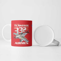 Tuskegee Red Tails Airmen Ceramic Mug P-51 Mustang 332nd Fighter Group - Red - Wonder Print Shop