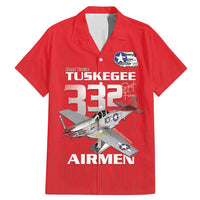 Tuskegee Red Tails Airmen Family Matching Mermaid Dress and Hawaiian Shirt P-51 Mustang 332nd Fighter Group - Red - Wonder Print Shop