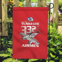 Tuskegee Red Tails Airmen Garden Flag P-51 Mustang 332nd Fighter Group - Red - Wonder Print Shop