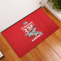 Tuskegee Red Tails Airmen Rubber Doormat P-51 Mustang 332nd Fighter Group - Red - Wonder Print Shop