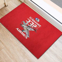 Tuskegee Red Tails Airmen Rubber Doormat P-51 Mustang 332nd Fighter Group - Red - Wonder Print Shop