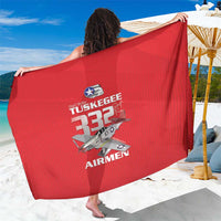 Tuskegee Red Tails Airmen Sarong P-51 Mustang 332nd Fighter Group - Red - Wonder Print Shop