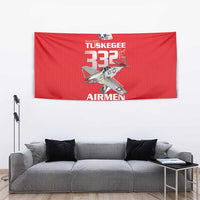 Tuskegee Red Tails Airmen Tapestry P-51 Mustang 332nd Fighter Group - Red - Wonder Print Shop