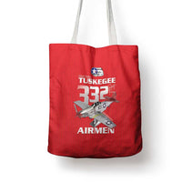 Tuskegee Red Tails Airmen Tote Bag P-51 Mustang 332nd Fighter Group - Red - Wonder Print Shop