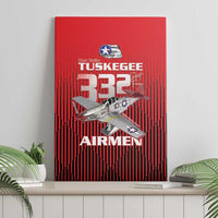Tuskegee Red Tails Airmen Canvas Wall Art P-51 Mustang 332nd Fighter Group - Black Red - Wonder Print Shop