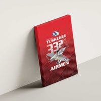 Tuskegee Red Tails Airmen Canvas Wall Art P-51 Mustang 332nd Fighter Group - Black Red - Wonder Print Shop