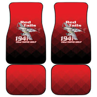 Tuskegee Red Tails Airmen Car Mats P-51 Mustang 332nd Fighter Group - Black Red - Wonder Print Shop