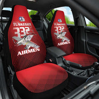 Tuskegee Red Tails Airmen Car Seat Cover P-51 Mustang 332nd Fighter Group - Black Red - Wonder Print Shop