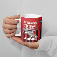 Tuskegee Red Tails Airmen Ceramic Mug P-51 Mustang 332nd Fighter Group - Black Red - Wonder Print Shop