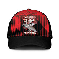 Tuskegee Red Tails Airmen Classic Cap P-51 Mustang 332nd Fighter Group - Black Red - Wonder Print Shop